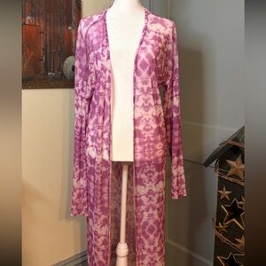 PrettyLittleThing Pink Tie-Dye Swim Coverup